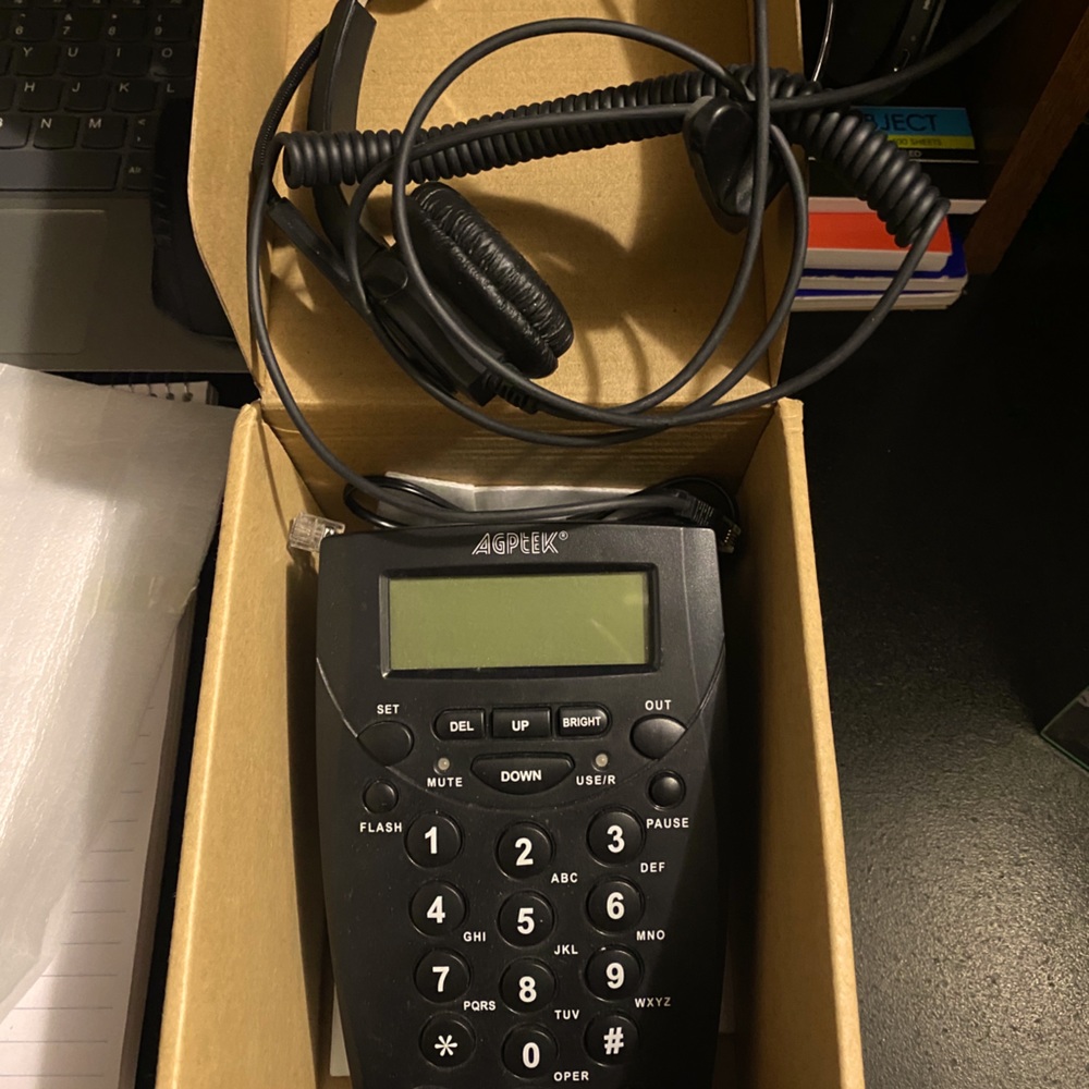 Call Center Dial Pad Headset Phone Combo